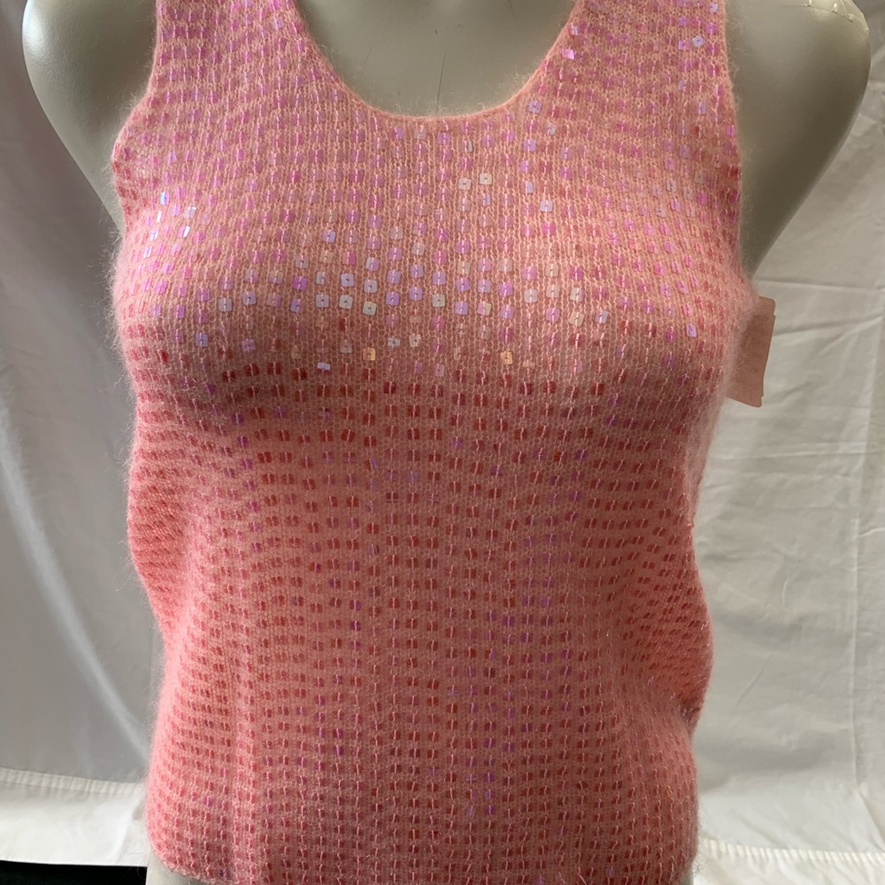 DKNY Capri Pink Sequin Top NWT